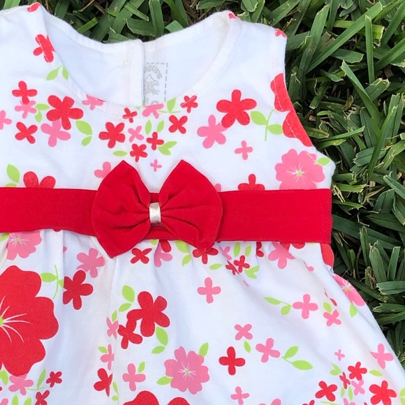 Beautiful Baby Girl Flowers Design Dress Size 3-6M - Picture 2 of 4